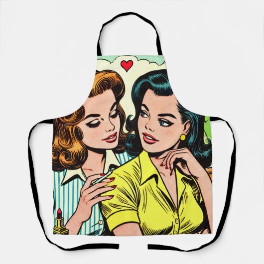 Vintag Girls Romance Comic Schürze (Vorderseite)