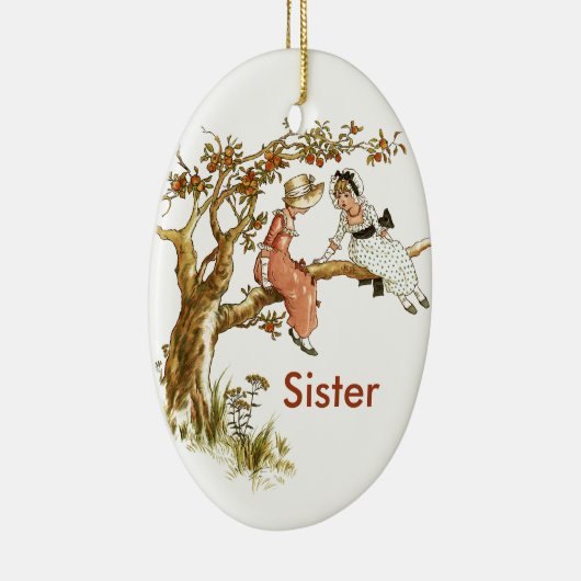 Vintag Girls Sisters Keramik Ornament (Rechts)