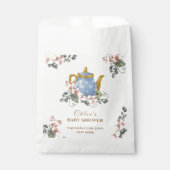 Vintag Girly Wildblume Tea Baby Dusche Geschenktütchen (Vorderseite)