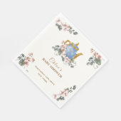 Vintag Girly Wildblume Tea Baby Dusche Serviette (Ecke)