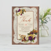 Vintag Give Danke Dinner Einladung (Stehend Vorderseite)