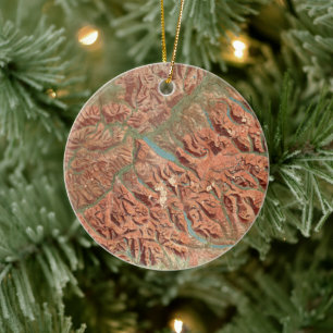 Vintag Glacier National Park Karte Keramik Ornament