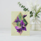 Vintag Gladiole Postkarte (Stehend Vorderseite)