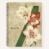 Vintag Gladioli-Notebook Notizblock (Vorderseite)