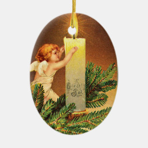 Vintag, Glaedelig, Norwegisch 1906, Keramik Ornament