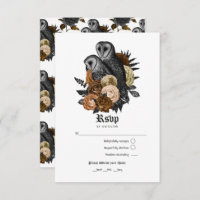 Vintag Glam Amber Owls Gothic Wedding