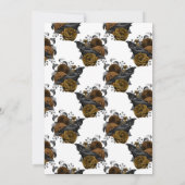 Vintag Glam Amber Raven Gothic Probe Dinner Einladung (Rückseite)