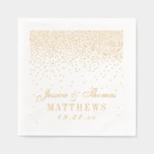 Vintag Glam Confetti Wedding Servietten Mit Folie (Vorderseite)