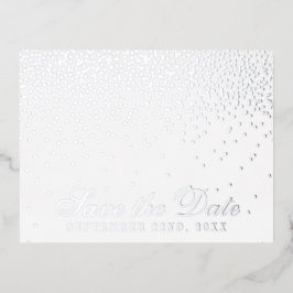 Vintag Glam Confetti Wedding speichern das Datum Folie Einladungspostkarte