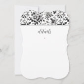 Vintag Glam Floral Einladung (Rückseite)