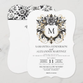 Vintag Glam Floral Einladung