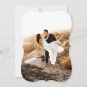 Vintag Glam Floral Foto Hochzeit Einladung (Rückseite)