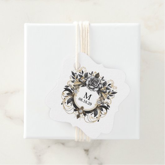 Vintag Glam Floral Geschenkanhänger (Beispiel)