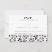 Vintag Glam Floral RSVP Karte (Vorderseite)