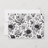 Vintag Glam Floral RSVP Karte (Rückseite)