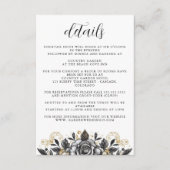 Vintag Glam Floral Wedding Begleitkarte (Vorderseite)