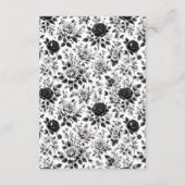 Vintag Glam Floral Wedding Begleitkarte (Rückseite)