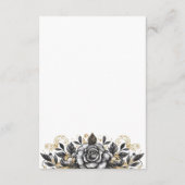 Vintag Glam Floral Wedding Begleitkarte (Rückseite)
