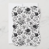 Vintag Glam Floral Wedding Einladung (Rückseite)