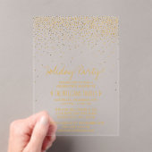 Vintag Glam Gold Confetti Acryleinladungen (Insitu (Handheld))