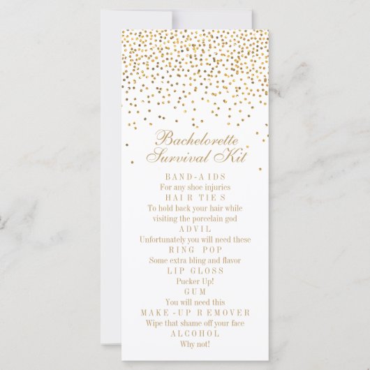 Vintag Glam Gold Confetti Bachelorette (Vorderseite)