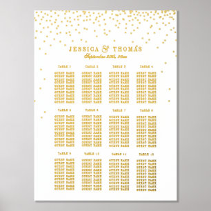 Vintag Glam Gold Confetti Hochzeitskarte Foliendrucke