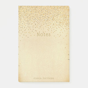 Vintag Glam Gold Confetti Post-it Klebezettel
