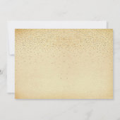 Vintag Glam Gold Confetti Wedding Foto Dankeskarte (Rückseite)
