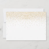 Vintag Glam Gold Confetti Wedding Foto Dankeskarte (Rückseite)