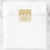 Vintag Glam Gold Damask Brautparty Stickers (Tasche)