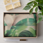 Vintag Glam Green Emerald Button Up Decoupage Seidenpapier (Geschenk)