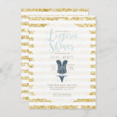 Vintag Glam Lingerie Dusche einladen Einladung (Vorne/Hinten)