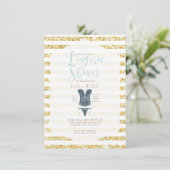 Vintag Glam Lingerie Dusche einladen Einladung (Stehend Vorderseite)