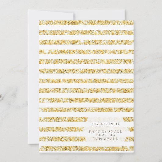 Vintag Glam Lingerie Dusche einladen Einladung (Rückseite)