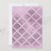 Vintag Glam Mauve Owls Gothic Wedding Einladung (Rückseite)