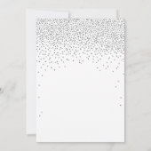 Vintag Glam Silver Confetti Wedding Detail Cards Einladung (Rückseite)