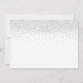 Vintag Glam Silver Confetti Wedding Foto Save The Date (Rückseite)