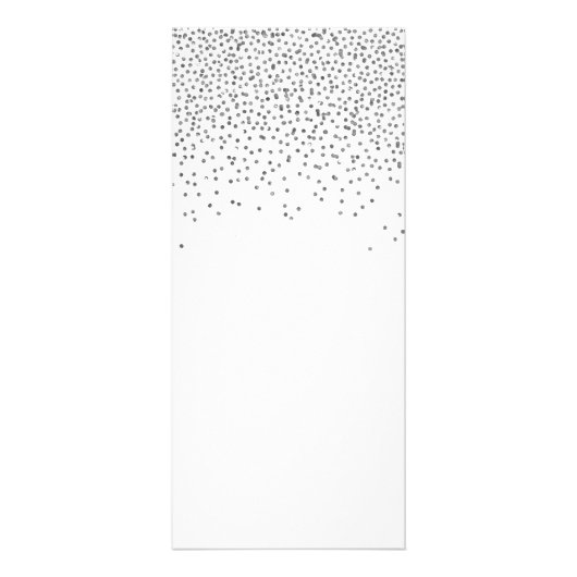 Vintag Glam Silver Confetti Wedding Karten (Hinten)