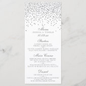 Vintag Glam Silver Confetti Wedding Karten (Vorderseite)
