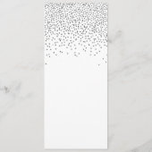 Vintag Glam Silver Confetti Wedding Karten (Rückseite)