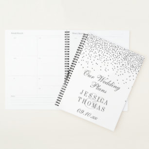 Vintag Glam Silver Confetti Wedding Planer