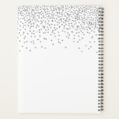 Vintag Glam Silver Confetti Wedding Planer (Rückseite)