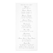 Vintag Glam Silver Confetti Wedding Program Cards Werbekarte (Hinten)