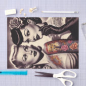 Vintag Glam Tattoo Pinups Seidenpapier (Handwerk)