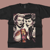Vintag Glam Tattoo Pinups T-Shirt