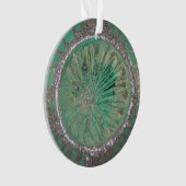 Vintag Glass Weihnachtsball Frostiges Aquamarines  Ornament (Vorderseite)