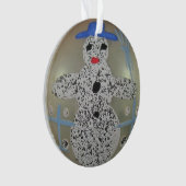 Vintag Glass Weihnachtsball Schneemann Hand bemalt Ornament (Vorderseite)
