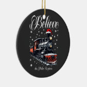 Vintag Glaube Weihnachtszug Keramik Ornament (Rechts)