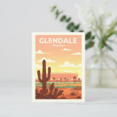 Vintag Glendale Arizona Postkarte (Stehend Vorderseite)