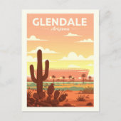 Vintag Glendale Arizona Postkarte (Vorderseite)